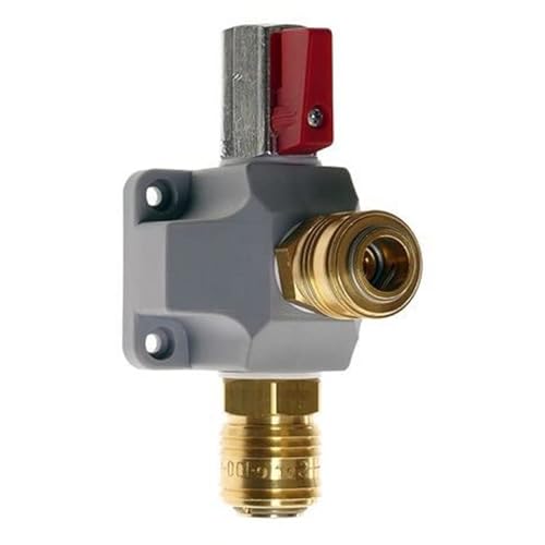 Druckluftverteiler EVA 15-1/1, Kupplung 2-fach G 1/2" Kugelhahn Grau Kunststoff von KDT