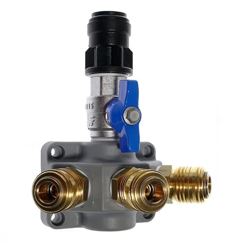Druckluftverteiler EVASK 22-3, Ø 22 mm Kupplung 3-fach Steckverbinder Kugelhahn von KDT