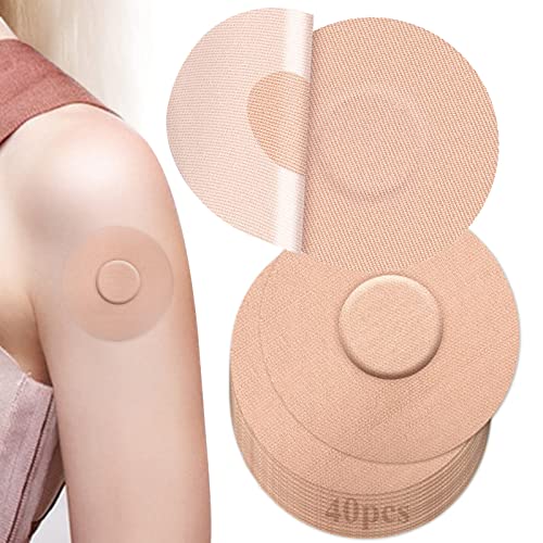 40 Stück Freestyle Libre Pflaster, Sport Wasserfest Hautfreundlich Rund Pflaster ohne Klebstoff in der Mitte, Elastisches Stoffmaterial Freestyle Libre Pflaster für Freestyle Libre 1 2 & 3 Sensor 40 Stück Freestyle Libre Pflaster, Sport Wasserfest Hautfreundlich Rund Pflaster ohne Klebstoff in der Mitte, Elastisches Stoffmaterial Freestyle Libre Pflaster für Freestyle Libre 1 2 & 3 Sensor von KDUH