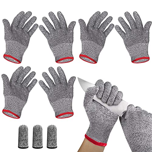 Schwer Schnittfeste Handschuhe 3-Paar, Für Den Täglichen Gebrauch Geeignet Arbeitshandschuhe Sicherheitshandschuhe Schnitzhandschuhe Handschuhe Für Köche, Enthalten Schnittfeste Fingerlinge 3pcs von KDUH