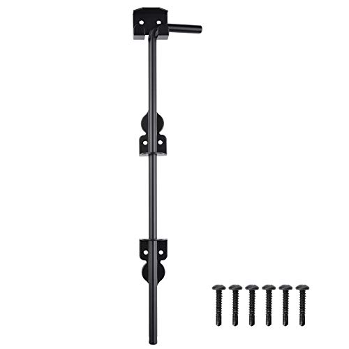 45,7 cm Rohrbolzen Drop Rod Heavy Duty Gate Hardware Schwarz Massiver Stahl Tor Bodenriegel für Holz PVC Vinyl Metall Tore Zäune Türen Halten Tor auf dem Boden von SANKINS