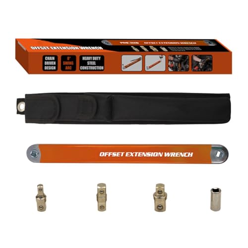 KDUTYE Offset Vererungsschlussel Set 3/8 Multifunktionsratschen Hochwertiger Kohlenstoffstahl Orange von KDUTYE