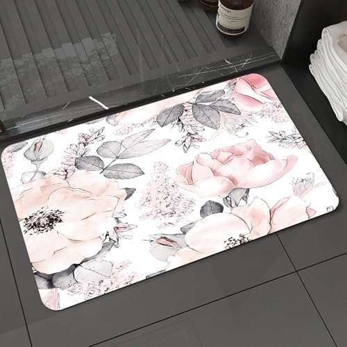 KDWJS Badematte rutschfest Super Absorbierende Badezimmerteppich,Waschbar Duschvorleger,Badewannen undBadezimmer,Aquarell, nahtloses Rosenmuster mit Knospenmuster für Stoff und Tapeten für,40x60 cm KDWJS Badematte rutschfest Super Absorbierende Badezimmerteppich,Waschbar Duschvorleger,Badewannen undBadezimmer,Aquarell, nahtloses Rosenmuster mit Knospenmuster für Stoff und Tapeten für,40x60 cm von KDWJS