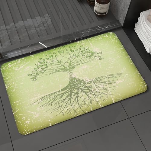 KDWJS Badematte rutschfest Super Absorbierende Badezimmerteppich,Waschbar Duschvorleger,Badewannen undBadezimmer,Baum des Lebens, Wurzeln im Boden spiegeln geheimnisvolle Lebensweisheit WAC,40x60 cm KDWJS Badematte rutschfest Super Absorbierende Badezimmerteppich,Waschbar Duschvorleger,Badewannen undBadezimmer,Baum des Lebens, Wurzeln im Boden spiegeln geheimnisvolle Lebensweisheit WAC,40x60 cm von KDWJS