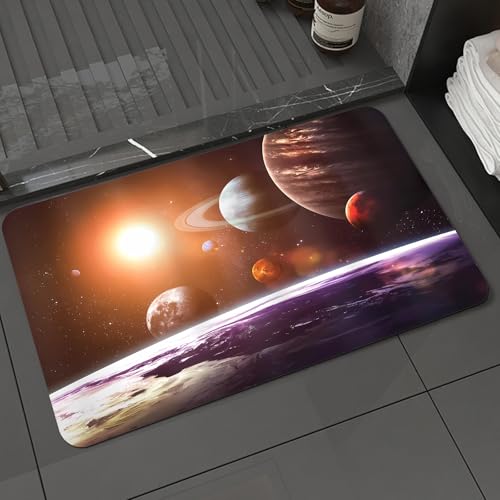 KDWJS Badematte rutschfest Super Absorbierende Badezimmerteppich,Waschbar Duschvorleger,Badewannen undBadezimmer,Das spektakuläre Bild des Wunders der Planeten im Weltraum, die im unendlich,40x60 cm KDWJS Badematte rutschfest Super Absorbierende Badezimmerteppich,Waschbar Duschvorleger,Badewannen undBadezimmer,Das spektakuläre Bild des Wunders der Planeten im Weltraum, die im unendlich,40x60 cm von KDWJS