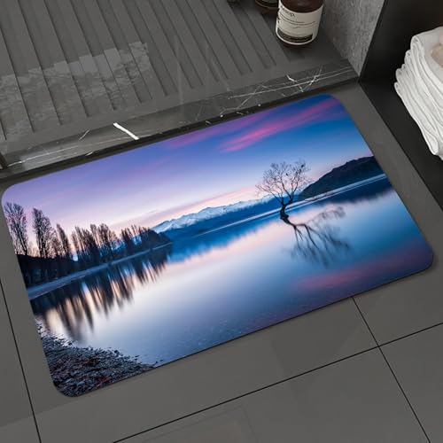 KDWJS Badematte rutschfest Super Absorbierende Badezimmerteppich,Waschbar Duschvorleger,Badewannen undBadezimmer,Der Wanaka-Baum bei Sonnenuntergang – Der meistfotografierte Baum in Neuseel,40x60 cm KDWJS Badematte rutschfest Super Absorbierende Badezimmerteppich,Waschbar Duschvorleger,Badewannen undBadezimmer,Der Wanaka-Baum bei Sonnenuntergang – Der meistfotografierte Baum in Neuseel,40x60 cm von KDWJS