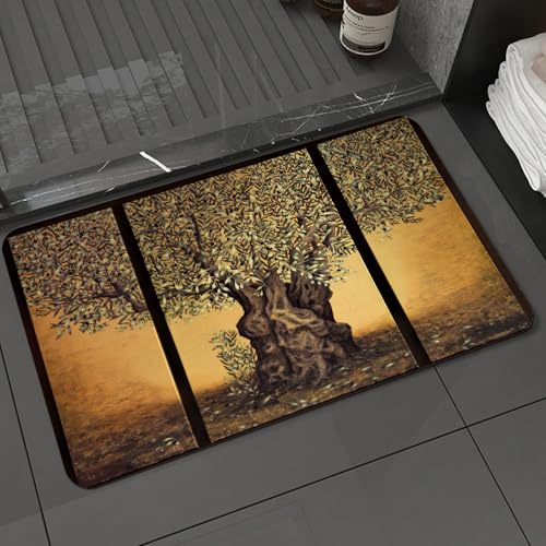KDWJS Badematte rutschfest Super Absorbierende Badezimmerteppich,Waschbar Duschvorleger,Badewannen undBadezimmer,Der ewige Olivenbaum unter der Natur,Olivenbaum-Horror Ode an die Natur Gnad,40x60 cm KDWJS Badematte rutschfest Super Absorbierende Badezimmerteppich,Waschbar Duschvorleger,Badewannen undBadezimmer,Der ewige Olivenbaum unter der Natur,Olivenbaum-Horror Ode an die Natur Gnad,40x60 cm von KDWJS