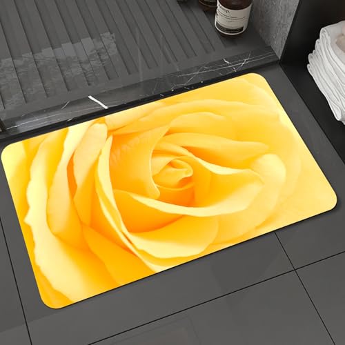 KDWJS Badematte rutschfest Super Absorbierende Badezimmerteppich,Waschbar Duschvorleger,Badewannen undBadezimmer,Gelbe Blume, weiches zartes Rosa Nahaufnahme romantische verträumte Frühling,40x60 cm KDWJS Badematte rutschfest Super Absorbierende Badezimmerteppich,Waschbar Duschvorleger,Badewannen undBadezimmer,Gelbe Blume, weiches zartes Rosa Nahaufnahme romantische verträumte Frühling,40x60 cm von KDWJS