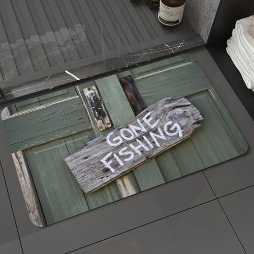 KDWJS Badematte rutschfest Super Absorbierende Badezimmerteppich,Waschbar Duschvorleger,Badewannen undBadezimmer,Jagd, gegangen Jagd geschrieben auf Holzbrett alte abgenutzte Hütte Tür SAIS,40x60 cm KDWJS Badematte rutschfest Super Absorbierende Badezimmerteppich,Waschbar Duschvorleger,Badewannen undBadezimmer,Jagd, gegangen Jagd geschrieben auf Holzbrett alte abgenutzte Hütte Tür SAIS,40x60 cm von KDWJS
