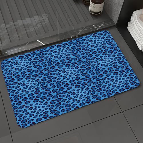 KDWJS Badematte rutschfest Super Absorbierende Badezimmerteppich,Waschbar Duschvorleger,Badewannen undBadezimmer,Leopard Nahtlose Muster blau Sommer-Design,40x60 cm KDWJS Badematte rutschfest Super Absorbierende Badezimmerteppich,Waschbar Duschvorleger,Badewannen undBadezimmer,Leopard Nahtlose Muster blau Sommer-Design,40x60 cm von KDWJS