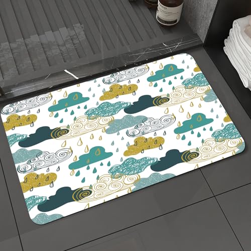 KDWJS Badematte rutschfest Super Absorbierende Badezimmerteppich,Waschbar Duschvorleger,Badewannen undBadezimmer,Mehrere Spiralwirbel und Grunge Distressed Clouds Regen September Icon Image,40x60 cm KDWJS Badematte rutschfest Super Absorbierende Badezimmerteppich,Waschbar Duschvorleger,Badewannen undBadezimmer,Mehrere Spiralwirbel und Grunge Distressed Clouds Regen September Icon Image,40x60 cm von KDWJS