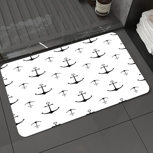 KDWJS Badematte rutschfest Super Absorbierende Badezimmerteppich,Waschbar Duschvorleger,Badewannen undBadezimmer,Nahtloser nautischer Mustervektor. Illustration der Mode -,40x60 cm KDWJS Badematte rutschfest Super Absorbierende Badezimmerteppich,Waschbar Duschvorleger,Badewannen undBadezimmer,Nahtloser nautischer Mustervektor. Illustration der Mode -,40x60 cm von KDWJS
