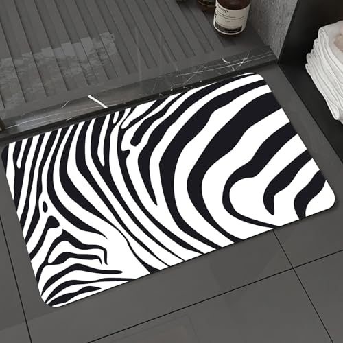 KDWJS Badematte rutschfest Super Absorbierende Badezimmerteppich,Waschbar Duschvorleger,Badewannen undBadezimmer,Natur Tier Zebra Haut Muster Wüste Leben Der Salon,40x60 cm KDWJS Badematte rutschfest Super Absorbierende Badezimmerteppich,Waschbar Duschvorleger,Badewannen undBadezimmer,Natur Tier Zebra Haut Muster Wüste Leben Der Salon,40x60 cm von KDWJS