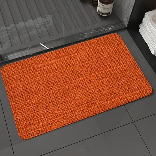 KDWJS Badematte rutschfest Super Absorbierende Badezimmerteppich,Waschbar Duschvorleger,Badewannen undBadezimmer,Orange, verblasster Sackleinen-Textur-Bildhintergrund des makrodicken Grafik,40x60 cm KDWJS Badematte rutschfest Super Absorbierende Badezimmerteppich,Waschbar Duschvorleger,Badewannen undBadezimmer,Orange, verblasster Sackleinen-Textur-Bildhintergrund des makrodicken Grafik,40x60 cm von KDWJS