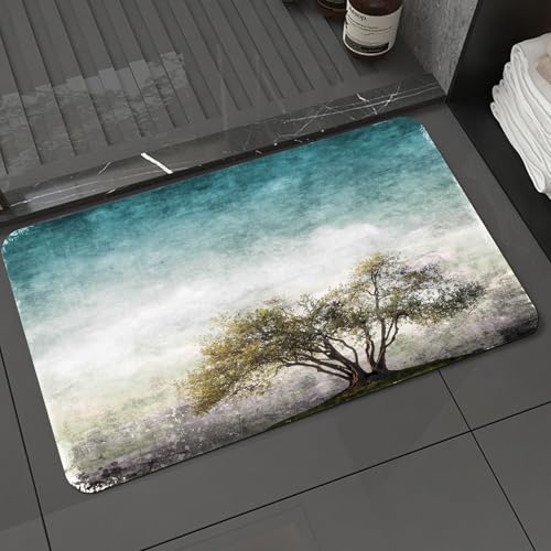 KDWJS Badematte rutschfest Super Absorbierende Badezimmerteppich,Waschbar Duschvorleger,Badewannen undBadezimmer,Rechteckige Tischdecke Joyarty Jasminbusch,40x60 cm von KDWJS
