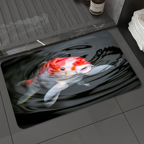 KDWJS Badematte rutschfest Super Absorbierende Badezimmerteppich,Waschbar Duschvorleger,Badewannen undBadezimmer,Roter Fisch Japan Koi-Karpfen im Teich Ammoniak Ammonium Zucht Kohlenhydrate,40x60 cm KDWJS Badematte rutschfest Super Absorbierende Badezimmerteppich,Waschbar Duschvorleger,Badewannen undBadezimmer,Roter Fisch Japan Koi-Karpfen im Teich Ammoniak Ammonium Zucht Kohlenhydrate,40x60 cm von KDWJS