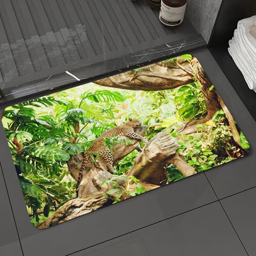 KDWJS Badematte rutschfest Super Absorbierende Badezimmerteppich,Waschbar Duschvorleger,Badewannen undBadezimmer,Safari-Set, Leopard auf dem AST in Sav,40x60 cm KDWJS Badematte rutschfest Super Absorbierende Badezimmerteppich,Waschbar Duschvorleger,Badewannen undBadezimmer,Safari-Set, Leopard auf dem AST in Sav,40x60 cm von KDWJS