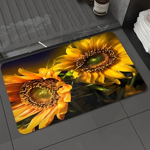 KDWJS Badematte rutschfest Super Absorbierende Badezimmerteppich,Waschbar Duschvorleger,Badewannen undBadezimmer,Sonnenblumenfotografie, Sonnenblumen in sanftem Licht, Blumen, Sonnenblumen,40x60 cm KDWJS Badematte rutschfest Super Absorbierende Badezimmerteppich,Waschbar Duschvorleger,Badewannen undBadezimmer,Sonnenblumenfotografie, Sonnenblumen in sanftem Licht, Blumen, Sonnenblumen,40x60 cm von KDWJS