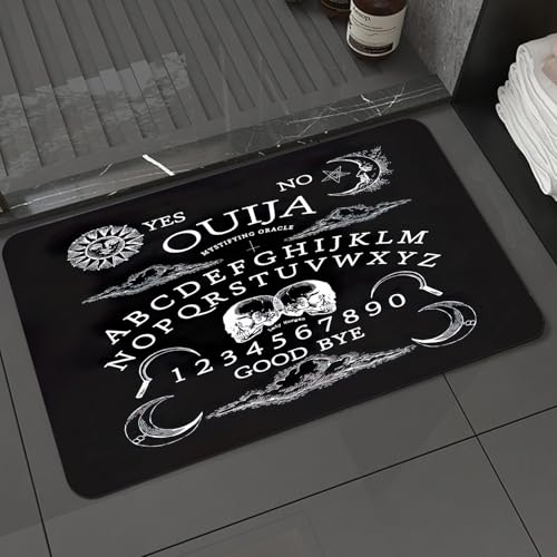 KDWJS Badematte rutschfest Super Absorbierende Badezimmerteppich,Waschbar Duschvorleger,Badewannen undBadezimmer,Vektor-Illustration eines Ouija-Bretts ... Planchette kann verschoben Werden,40x60 cm von KDWJS