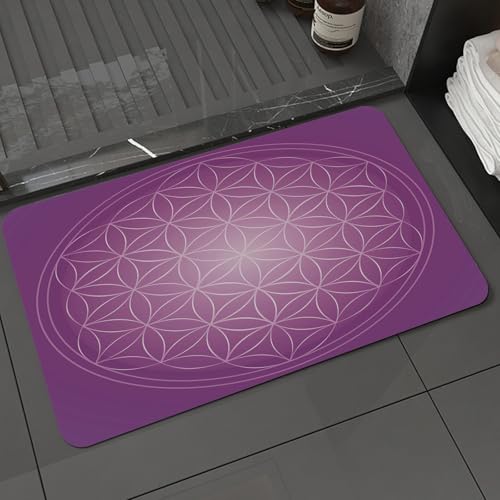 KDWJS Badematte rutschfest Super Absorbierende Badezimmerteppich,Waschbar Duschvorleger,Badewannen undBadezimmer,Vektorgeometrischer Hintergrund ist helles Muster heilige Geometrie Blume de,40x60 cm KDWJS Badematte rutschfest Super Absorbierende Badezimmerteppich,Waschbar Duschvorleger,Badewannen undBadezimmer,Vektorgeometrischer Hintergrund ist helles Muster heilige Geometrie Blume de,40x60 cm von KDWJS