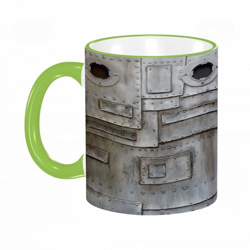 KDWJS Tasse Keramik Kaffeetassen Große 11oz Tassen 330ml Trinkgläser Mit Griff Personalisierte Geschenk Weiß,Industrielle, rostige stilvolle Eisen Bullauge Fenster Grunge Stahl gestreift Fabrik Einga KDWJS Tasse Keramik Kaffeetassen Große 11oz Tassen 330ml Trinkgläser Mit Griff Personalisierte Geschenk Weiß,Industrielle, rostige stilvolle Eisen Bullauge Fenster Grunge Stahl gestreift Fabrik Einga von KDWJS