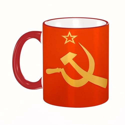 KDWJS Tasse Keramik Kaffeetassen Große 11oz Tassen 330ml Trinkgläser Mit Griff Personalisierte Geschenk Weiß,Zerrissene Flagge der Sowjetunion, die an einem Metallmast weht. Flagge der UdSSR isoliert KDWJS Tasse Keramik Kaffeetassen Große 11oz Tassen 330ml Trinkgläser Mit Griff Personalisierte Geschenk Weiß,Zerrissene Flagge der Sowjetunion, die an einem Metallmast weht. Flagge der UdSSR isoliert von KDWJS