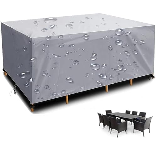 Grtenmöbel Abdeckung Wasserdicht 220X150X75cm(LxBxH) Lounge Abdeckung, Schutzhülle Für Gartenmöbel, Rechteckig Schwerlast 600d Oxford Gewebe Wetter- Und Reißfest Balkonmöbel Abdeckung - Schwarz von KDXAOBEI