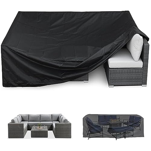 KDXAOBEI Abdeckplane für Gartenmöbel 180x150x85cm600D Oxford Wasserdicht Anti-UV Reißfest Rechteckige gartentisch Abdeckung Terrasse Paletten Möbel Abdeckung - Multi Größe von KDXAOBEI