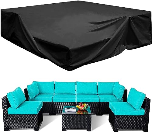 KDXAOBEI Abdeckung Gartenmöbel Wasserdicht 220X140X85cm (LxBxH) Gartentisch Abdeckung Gartenmöbel Winterfest Staubdicht Anti-UV Atmungsaktives, Wasserdicht Oxford 420D von KDXAOBEI