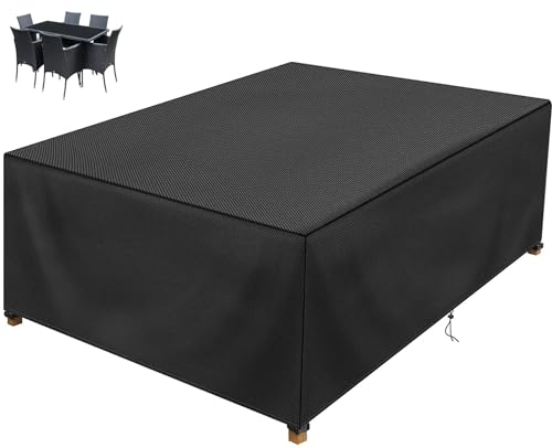 KDXAOBEI Abdeckung für Gartenmöbel 125x125x125cm Abdeckplane Gartenmöbel Winterfest, 420D Oxford Schutzhülle Gartenmöbel Wasserdicht, Abdeckhaube Gartentisch Loungemöbel, Winddicht, Schneeschutz von KDXAOBEI