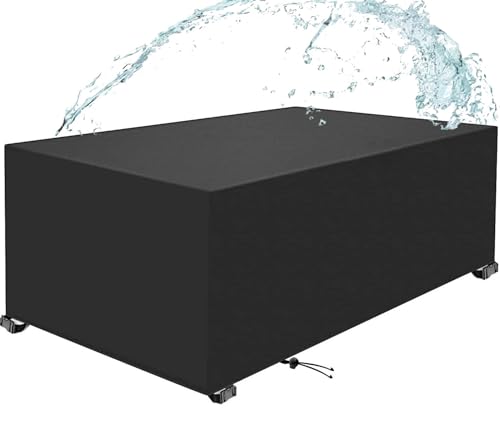 KDXAOBEI Abdeckung für gartenmöbel 240x120x100cm(LxBxH) - UV Beständiges Winddicht abdeckplane möbel abdeckhülle wasserdicht Reißfeste Outdoor 600D strapazierfähige Terrassentischabdeckungen von KDXAOBEI
