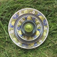 Blau Gelb Grün Glas Gartenblume | Gartenkunst Teller Blumen Kunst Glasblumen Rasendekoration Blau Gelb Grün Glas Gartenblume | Gartenkunst Teller Blumen Kunst Glasblumen Rasendekoration von KDesignsAndCreations