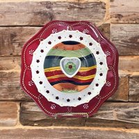 Garten Rasen Blumen | Yard Art Blumenbeet Dekor Kunst Glasblumen Teller Outdoor Wohndekor von KDesignsAndCreations