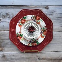 Teller Blumen | Dish Art Decor Glasplatte Mit Glaskunst Glasblumen Wohnkultur Küchen Dekor von KDesignsAndCreations