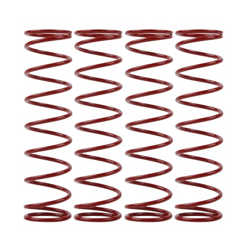 KE88FENG 4PCS Metall Stoßdämpfer Feder for 1/10 RC Crawler Auto for traxxas for trx4 for Axial SCX10 90046 D90(Red) von KE88FENG