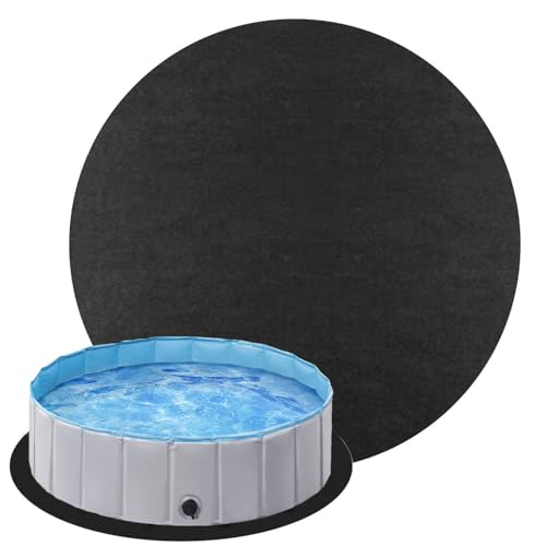 KEAGAN Bodenplane für Pools, 4m Runde Poolunterlage, Pool Unterlage, Swimmingpool Bodenschutzplane Bodenmatte, Poolmatte, Whirlpool Matte, Anti-Rutsch UV-Stabil Reißfest Pool-Bodenplane von KEAGAN
