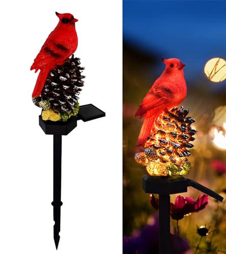 KEAGAN Cardinal Decor Lights Cardinal Solar Garden Decor Cardinal Solar Garden Stake Lights Waterproof Red Bird Figure Solar Stake Lights for Pathway Yard Patio Lawn Porch Cemetery KEAGAN Cardinal Decor Lights Cardinal Solar Garden Decor Cardinal Solar Garden Stake Lights Waterproof Red Bird Figure Solar Stake Lights for Pathway Yard Patio Lawn Porch Cemetery von KEAGAN