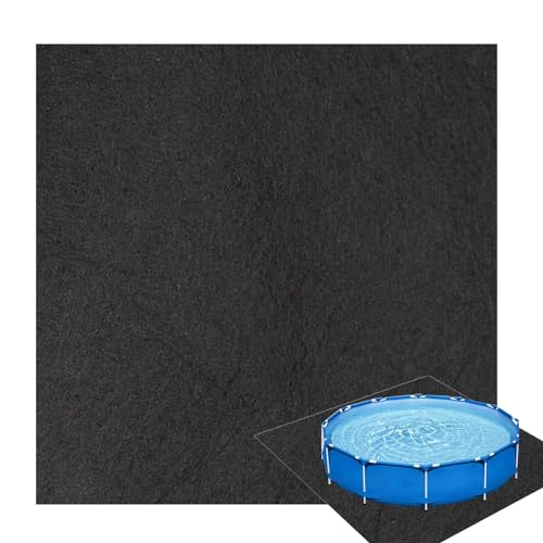 Pool Unterlage Outdoor,Poolmatten Schutzboden,Poolunterlage rutschfeste Unterlage 4 Meter,Bodenschutzmatte Bautenschutzmatte,Verhindert Löcher Wasserabsorbierende Filzmatte,Pool Zubehör(Quadrat) von KEAGAN