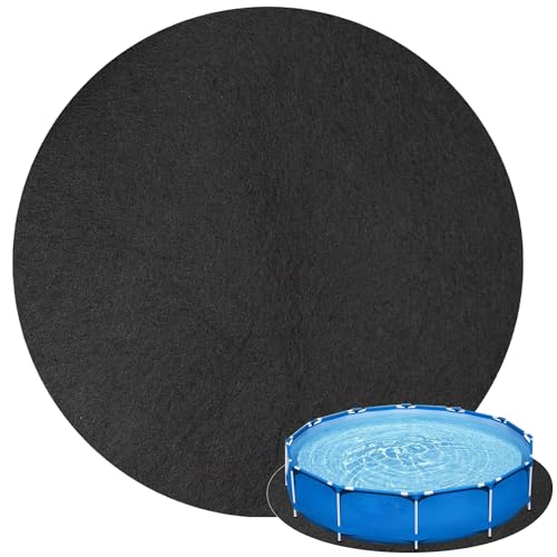 Pool Unterlage Outdoor,Poolmatten Schutzboden,Poolunterlage rutschfeste Unterlage 4 Meter Rund,Bodenschutzmatte Bautenschutzmatte,Verhindert Löcher Wasserabsorbierende Filzmatte,Pool Zubehör von KEAGAN