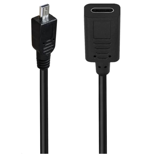 KEALBAUS 0, Mini 5P Typ C auf 8 Pin Mini B Stecker, Ladekabel, Adapter, Konverter, Kamerakabel A von KEALBAUS