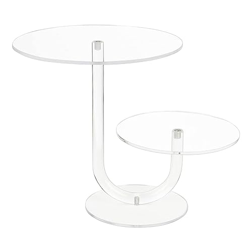 KEALBAUS 1 Stück 2 Ebenen Cupcake-Ständer transparent Basteln Süßigkeiten Dessert Turm Ständer Hochzeit Party Kuchen Dekoration Werkzeug von KEALBAUS