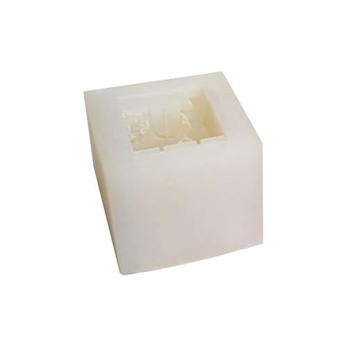 KEALBAUS 1 x Silikonform für Weihnachtsduftkerze, 9 x 9 x 7,7 cm, Gipsdekoration für Weihnachtskerze von KEALBAUS