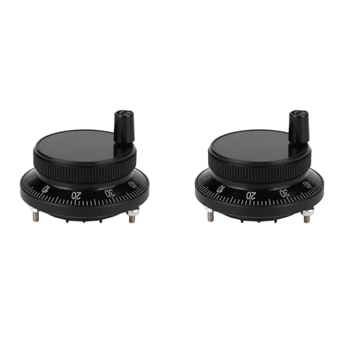 KEALBAUS 2 x Manueller Impuls-Encoder für Handrad, elektronisch, 100 PPR, 6 für digitale Steuerung durch Computer (schwarz) von KEALBAUS