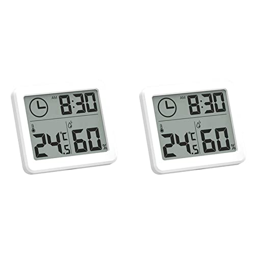 KEALBAUS 2 x Raumthermometer, Hygrometer, Temperatur und Hygrometer mit LCD-Display, Überwachung von Temperatur und Luftfeuchtigkeit von KEALBAUS