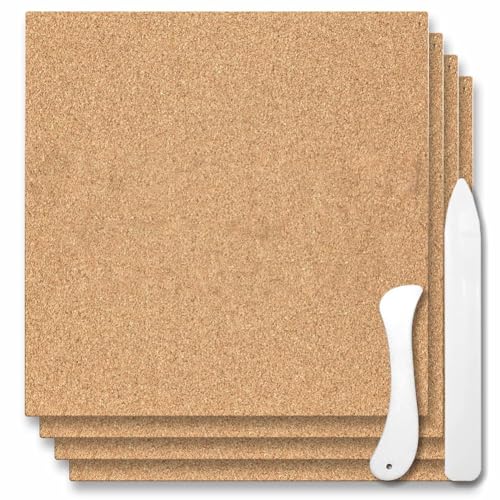 KEALBAUS 4 Glasfenster mit einer Größe von 30,5 x 30,5 cm, hitzebeständiges Buntglas, 1/2 Dicke, Zubehör zum Schutz des Tisches KEALBAUS 4 Glasfenster mit einer Größe von 30,5 x 30,5 cm, hitzebeständiges Buntglas, 1/2 Dicke, Zubehör zum Schutz des Tisches von KEALBAUS