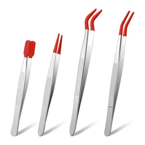 KEALBAUS 4-teiliges Epilierpinzette mit Gummiaufsätzen, Enthaarungs-Pinzette, PVC-beschichtet, Pinzette mit gerader Spitze aus Gummi, Pinzette mit Spitze KEALBAUS 4-teiliges Epilierpinzette mit Gummiaufsätzen, Enthaarungs-Pinzette, PVC-beschichtet, Pinzette mit gerader Spitze aus Gummi, Pinzette mit Spitze von KEALBAUS