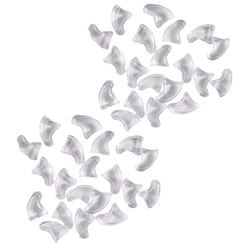 KEALBAUS 40 Stück weiche Nagelkappen + 2 x Kleber – transparent, Größe M von KEALBAUS