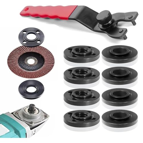 KEALBAUS 5/8 Zoll - 11 Stück Schleifmaschine Flansch aus Metall Gegenmutter Schleifer Flanschmutter Winkelschleifer von KEALBAUS