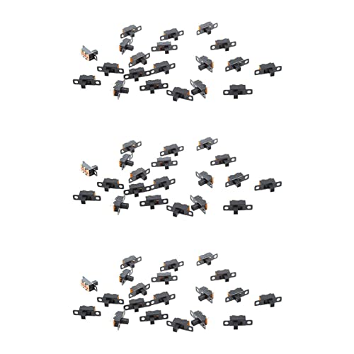KEALBAUS 60 x Schwarz Mini Größe SPDT Schiebeschalter von KEALBAUS