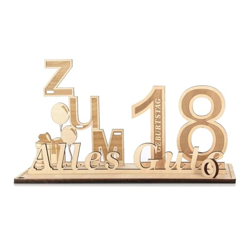 KEALBAUS Geldgeschenk 18 Geburtstag Geldgeschenk Geburtstag Kinder Dekoration aus Holz von KEALBAUS